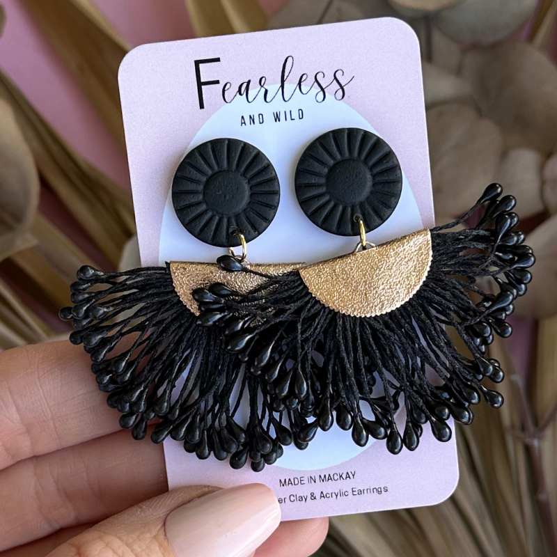Kyra Black Tassel