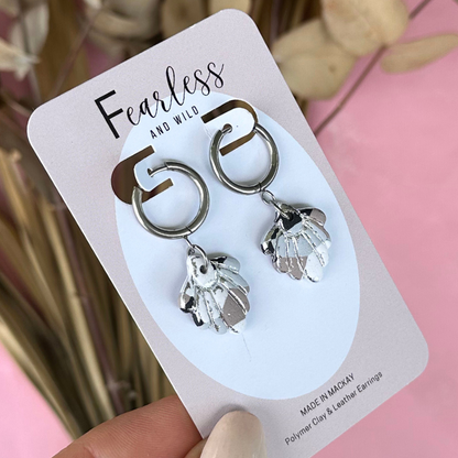 Daisy Petal Misty Mocha Huggies