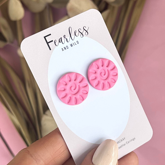 Alexia Statement Stud Pink