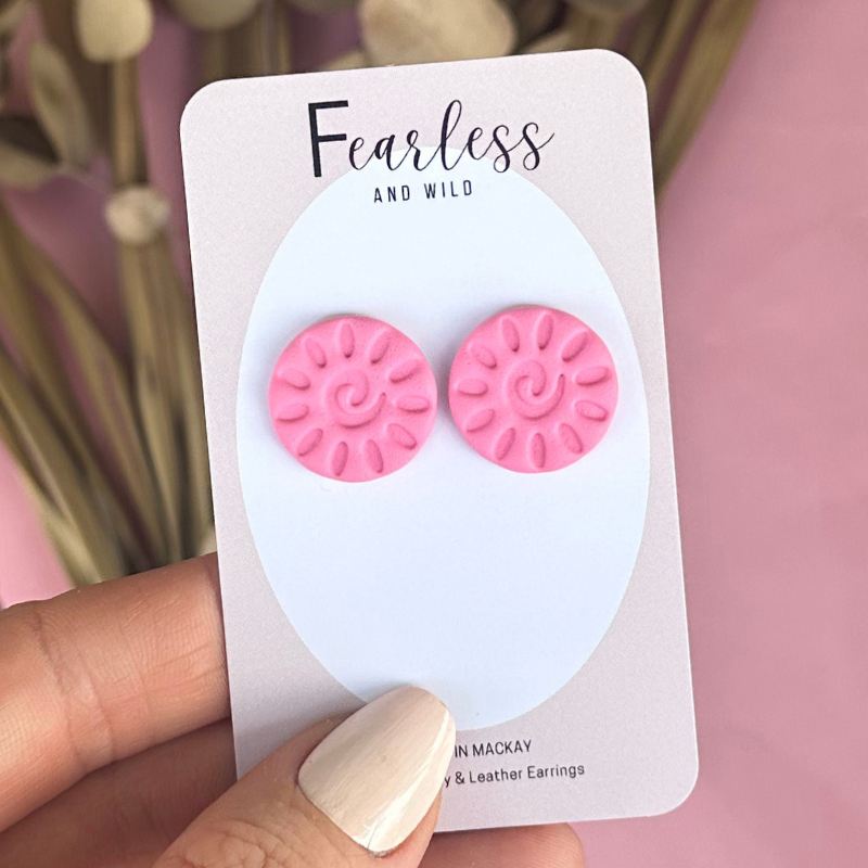 Alexia Statement Stud Pink