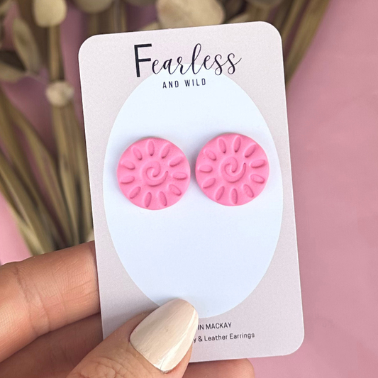 Alexia Statement Stud Pink