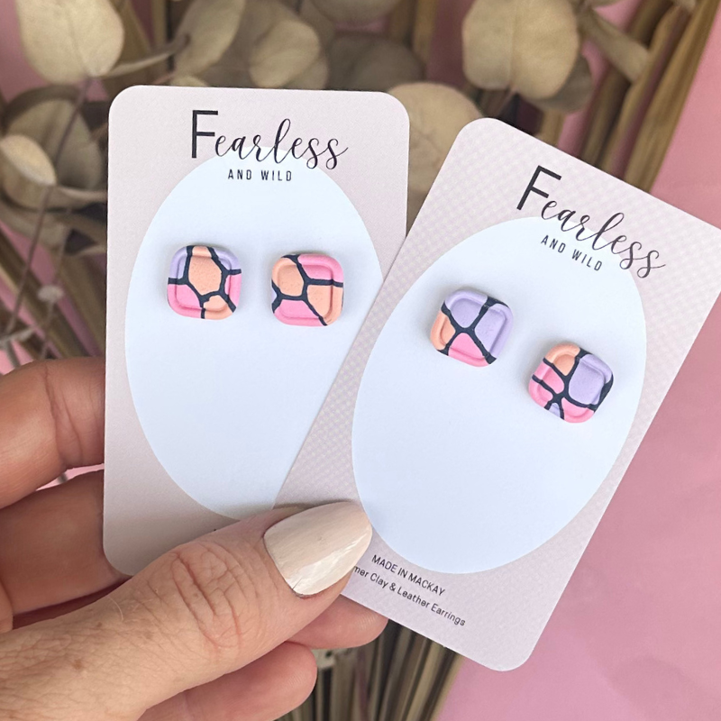 Square Petal Pop Stud