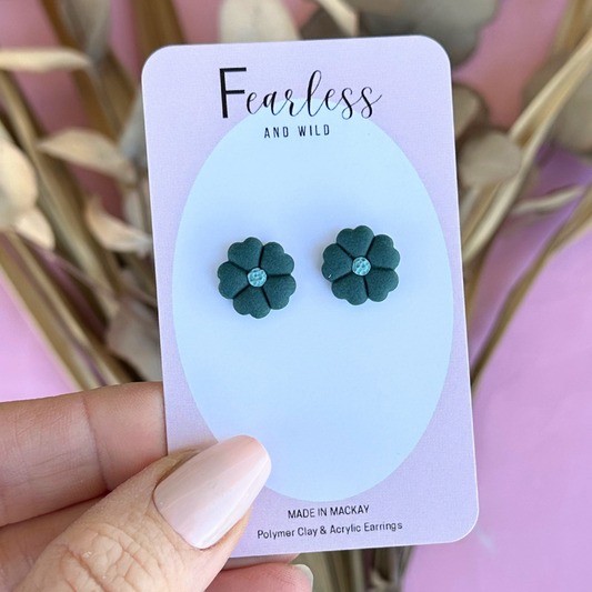 Teal Petal Studs