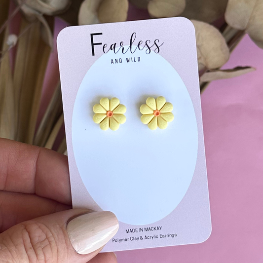 Yellow Daisy Studs