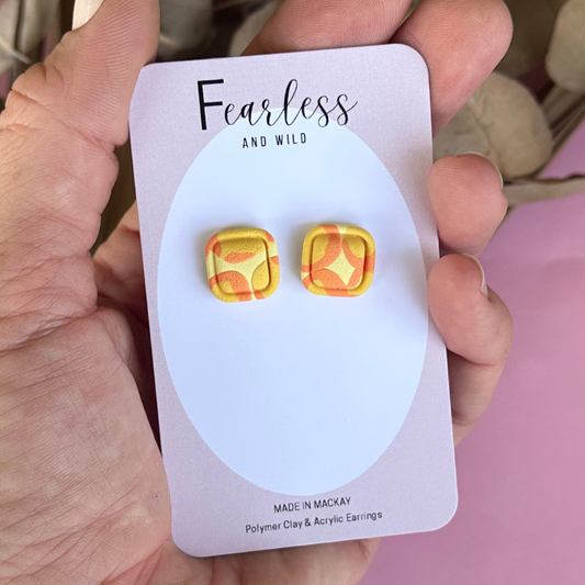 Square Yellow Stud