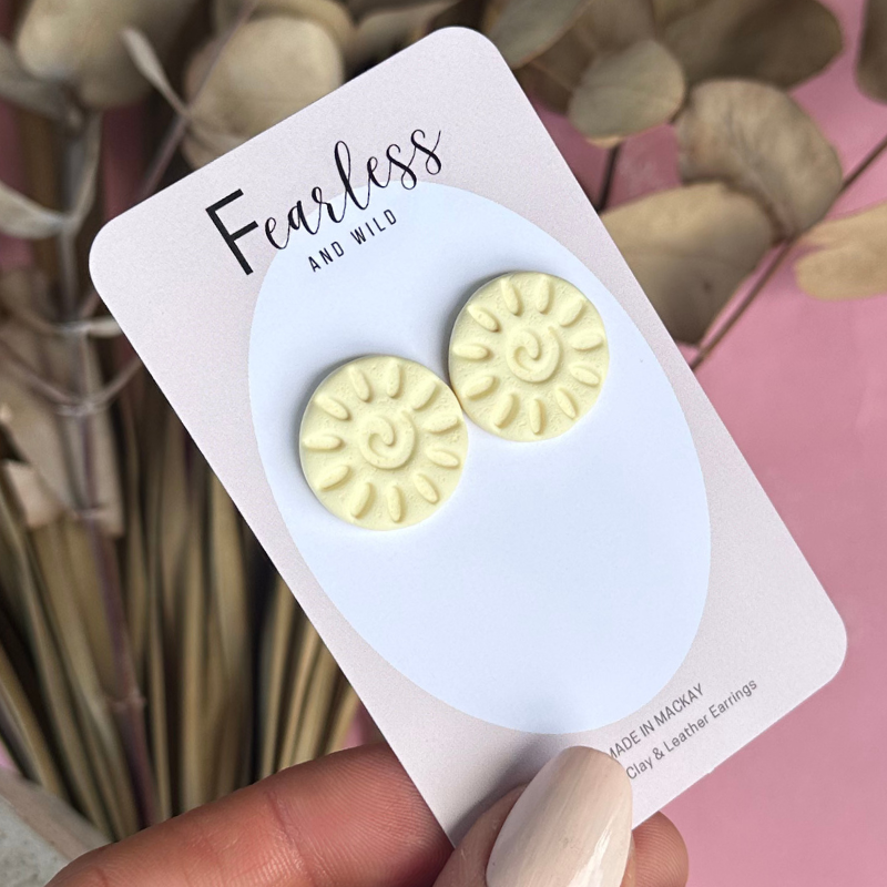 Alexia Statement Stud Pastel Yellow