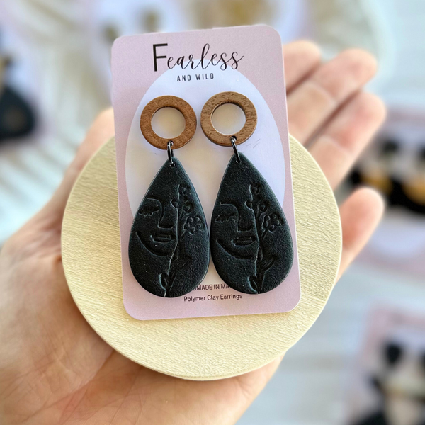 Cath Black - Polymer Clay Earrings Online - Handmade Earrings – Fearless  And Wild