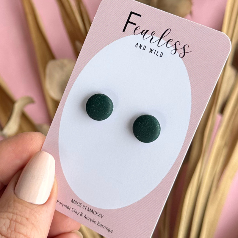 Forest Green Mini Stud